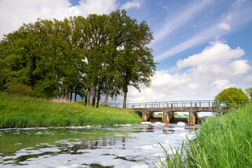 Weir in the river Aa near Heeswijk-Dinther