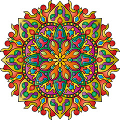 Mandala. Ethnic round ornament. Vector illustration.