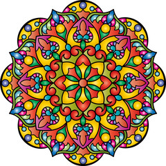 Mandala. Ethnic round ornament. Vector illustration.