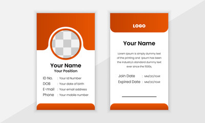 Creative Modern Vector ID Card Design Template