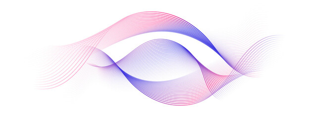 Abstract flowing lines wave. Digital future technology concept. 