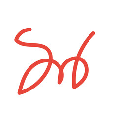 Orange red lines scribble doodle vector 