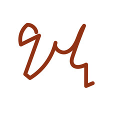 Orange red lines scribble doodle vector 