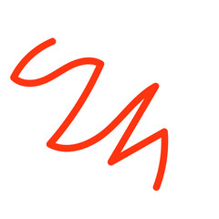 Orange red lines scribble doodle vector 