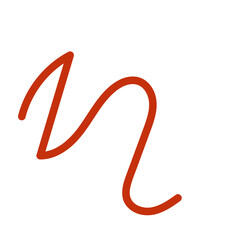 Orange red lines scribble doodle vector 