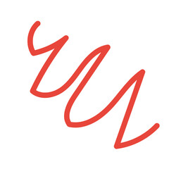 Orange red lines scribble doodle vector 