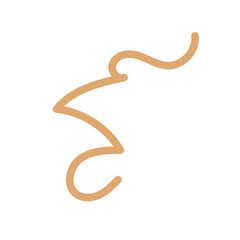 Orange red lines scribble doodle vector 