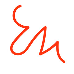 Orange red lines scribble doodle vector 