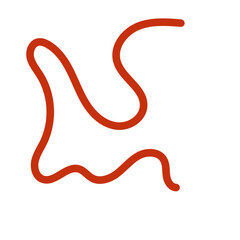 Orange red lines scribble doodle vector 