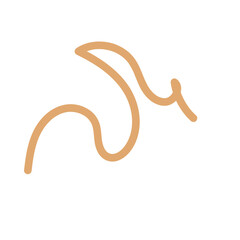 Orange red lines scribble doodle vector 