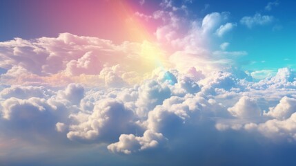 Fototapeta premium A rainbow in the clouds