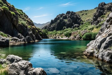 mountain river in the mountains