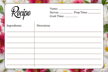 Blank Recipe Cards, White blank paper greeting card for Bridal Shower and Wedding