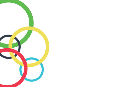 Abstract colored lines on a white background.