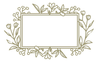 Luxury botanical background with trendy wildflowers and minimalist flowers for wall decoration or wedding. floral frames with flowers, leaves. Elegant botanical template isolated on transparent. 
