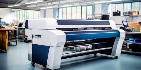 Precision in Progress: A Professional Large Format Plotter at an Engineering Office Brings Design Blueprints to Life with Technical Precision