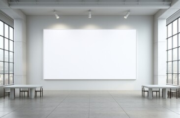 a large blank board located in a store
