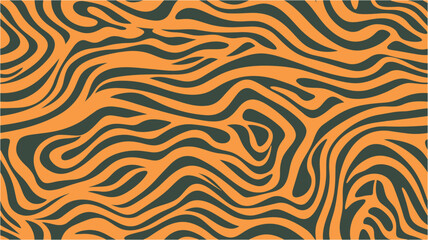 Seamless tiger stripe print for clothing or print. Chaotic linear pattern based on zebra fur. Seamless print. Watercolor stock illustration. Background Vector. Vector illustration.