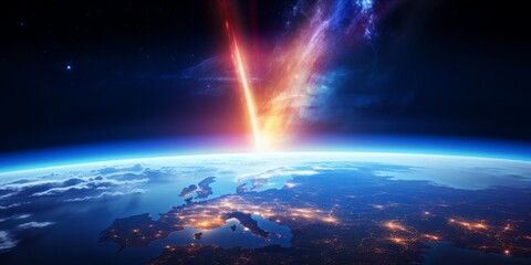 Fototapeta premium Fortifying the Skies: Assessing the Timeline for Europe to Strengthen Its Air and Missile Defenses with Advanced Shield Technologies