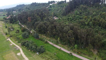 Aerial images of the downtown of Bogota
