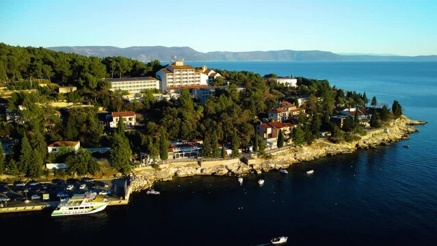 Rabac, Istria, aerial view, bay, Croatia