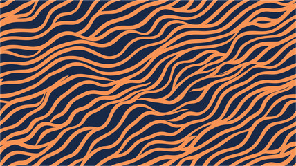 Raster texture with bright waves, vertical curved stripes. Vector Illustration. Minimal cover vector template. 1970 Aesthetic textures with smooth waves. Seamless.