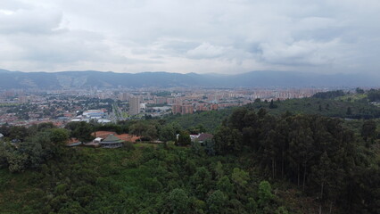 Fototapeta na wymiar Aerial images of the downtown of Bogota 