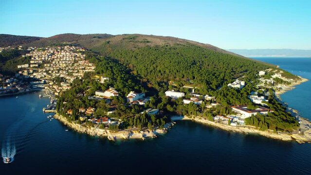 Rabac, Istria, aerial view, bay, Croatia