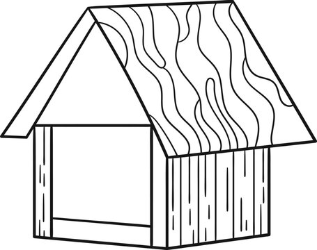 recommend clip art: Birdhouse Feeder Outline