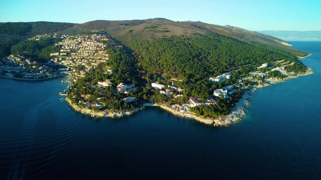 Rabac, Istria, aerial view, bay, Croatia