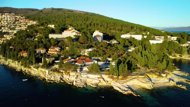 Rabac, Istria, aerial view, bay, Croatia
