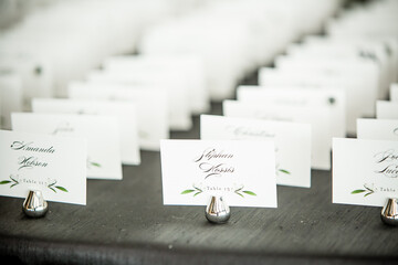 calligraphy place card holder wedding