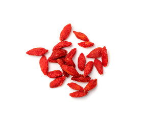 Goji Berry Isolated, Lycium Barbaru, Chinese Wolfberry, Barbary Matrimony Vine Berries, Red Medlar