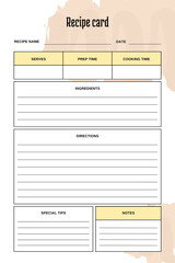 Culinary Inspiration in White: Blank Recipe Book Printable