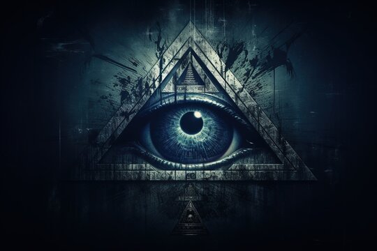 All seeing eye, illuminati and masonic symbol