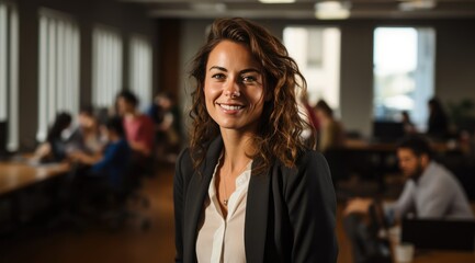 Obraz premium woman working in the classroom smiling