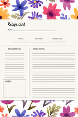 Culinary Creations in White: Printable Recipe Book Template
