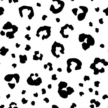 White Animal Spot. Leo Seamless Vector Fur. Leo Animal Color. Black Cheetah Dirty Ink. Leopard Seamless Blotter. White Jaguar Print. Snow Leopard Trendy Spot. Cheetah Seamless Pattern Background.