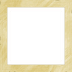 Realistic picture empty frame on white