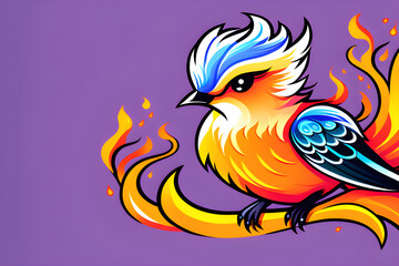 Obraz premium bird on fire