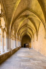 Fototapeta na wymiar Cloister of Santa Maria Cathedral, Bayonne, France. High quality photo