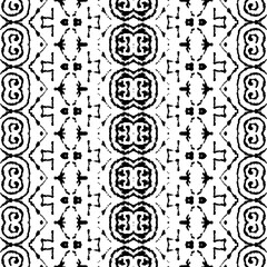 Tribal Dark Doodle Batik. Black Colour Ink Scribble Textile. Black Color African Pattern. Ethnic Native Ink Pattern. Simple Native Ikat Vector. Doodle Hand Batik. Seamless Dark Watercolor Design