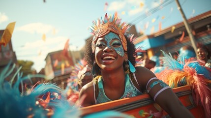 Carnival in Barranquilla, Colombia: A dazzling spectacle of vibrant costumes, rhythmic music, and...