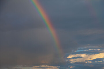Natural colorful rainbow in the sky
