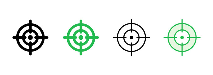 Target icon set. goal icon vector. target marketing icon vector