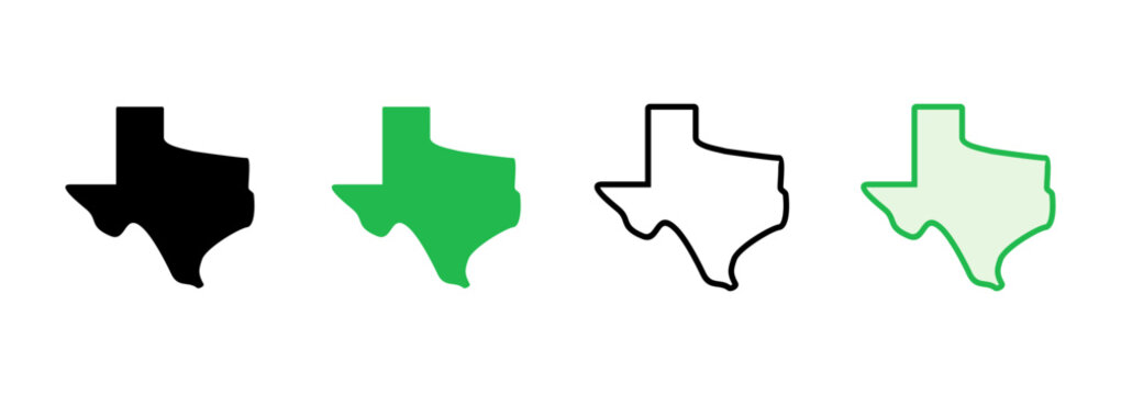 Texas icon set. texas sign symbol