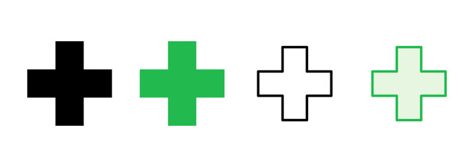 Plus Icon set. Add plus icon