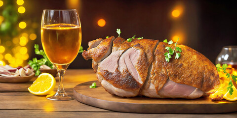 A Deliciously Juicy Steak Paired With a Fine Glass of Red Wine