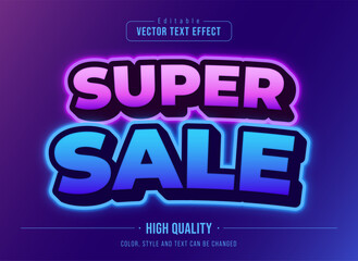 super sale editable text effect