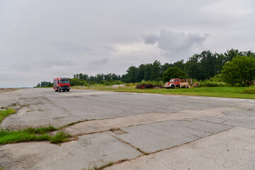In this captivating scene, a state-of-the-art firetruck, equipped with advanced rescue technology,...